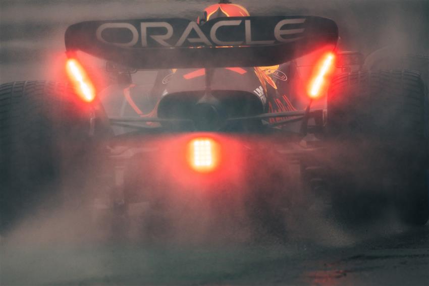 Red Bull F1 Car in the rain