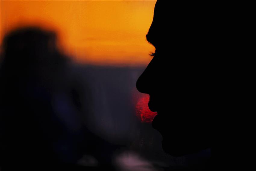 F1 silhouette sunset