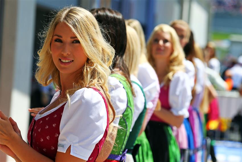 Austrian girls smiling on track