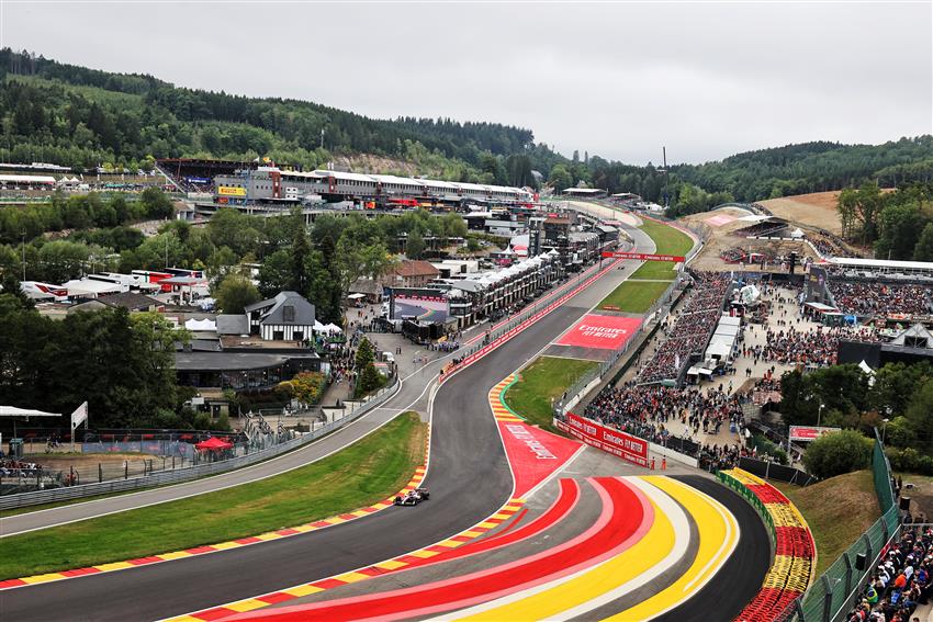 Belgian Circuit de Spa-Francorchamps straight