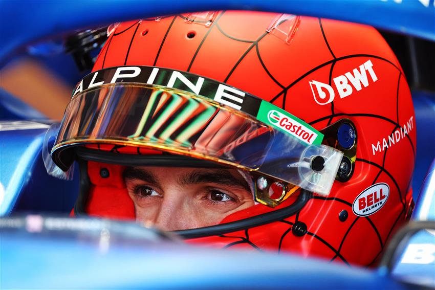 Spider-Man helmet f1 alpine