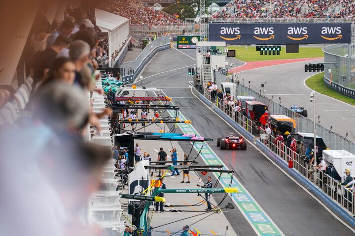 Race fans and trophy photos