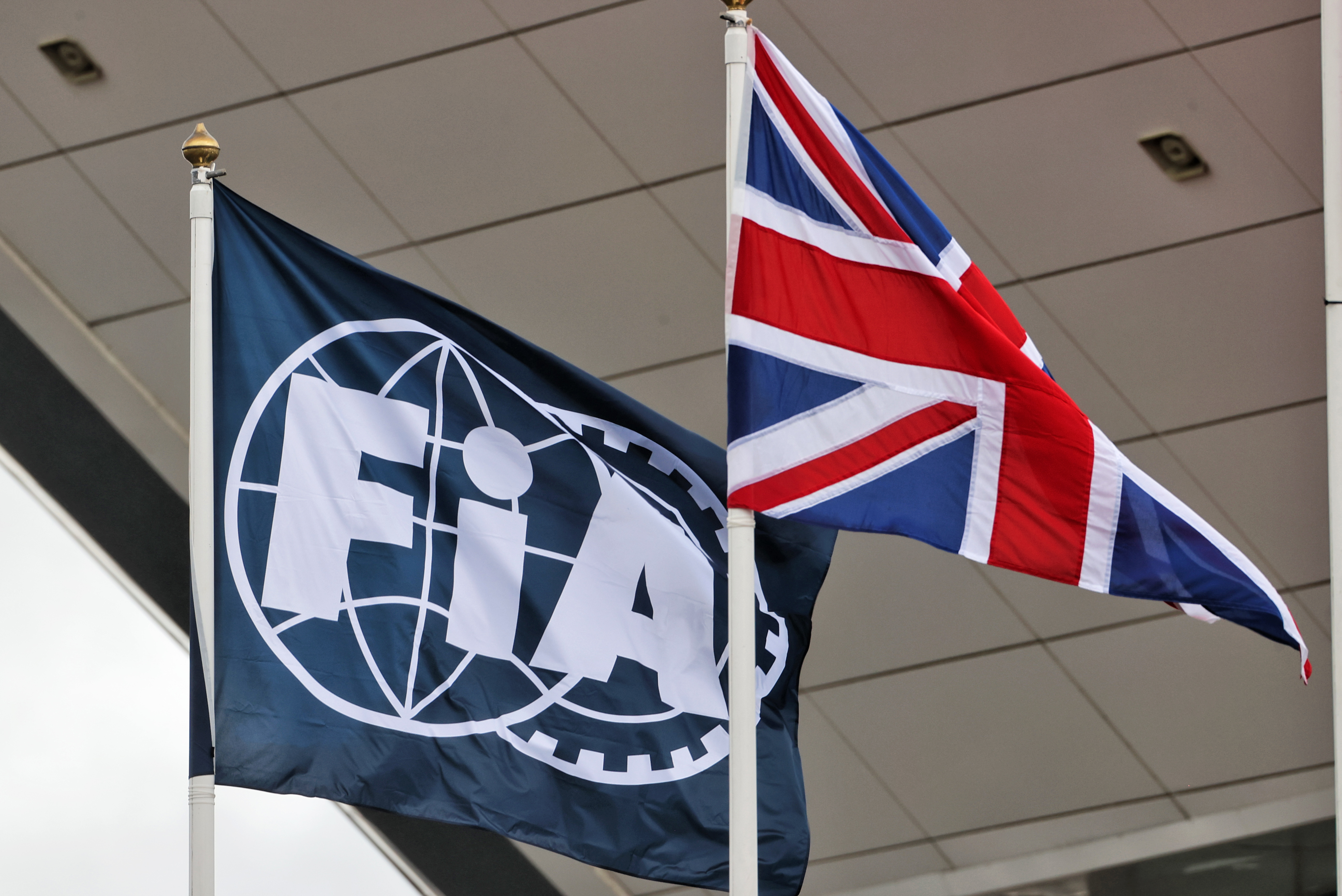 FIA Flag and UK Flag