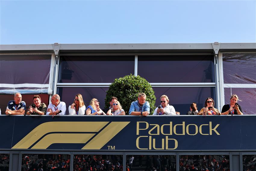 Paddock club fans on terrace