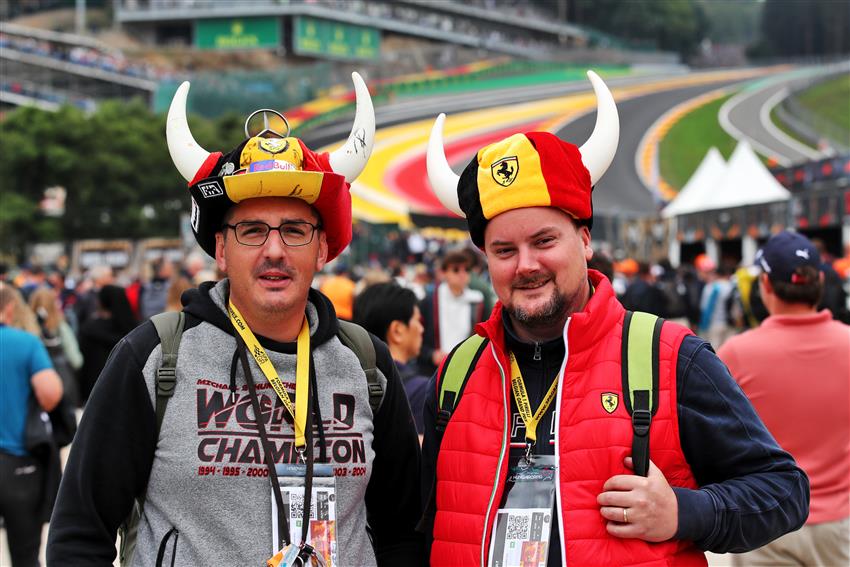 Belgium fans with Viking hats