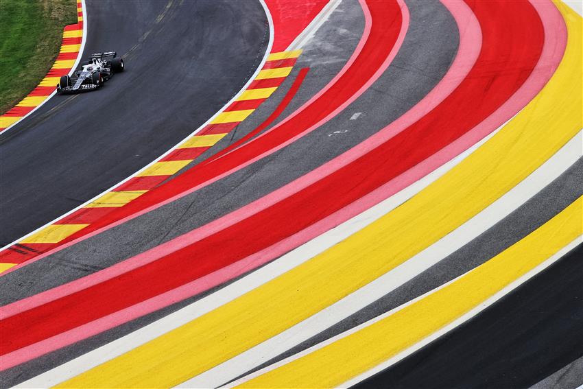 F1 car on track at Belgium