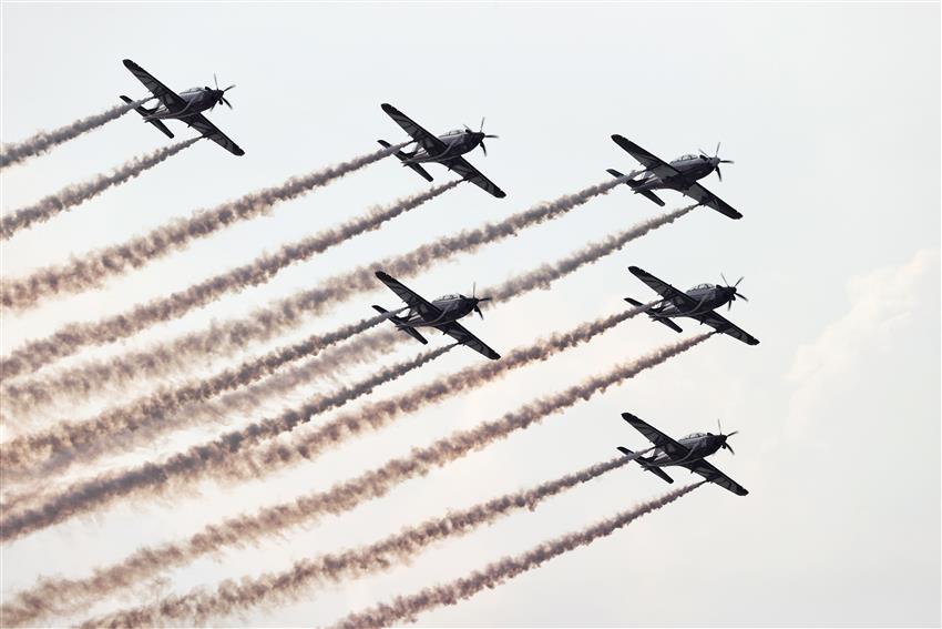 Air show over Losail International Circuit