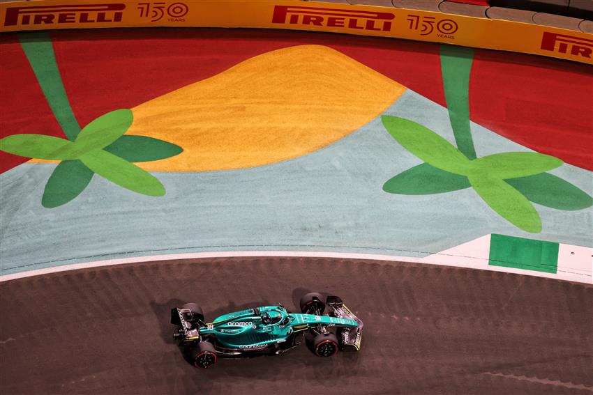 Jeddah colourful F1 track