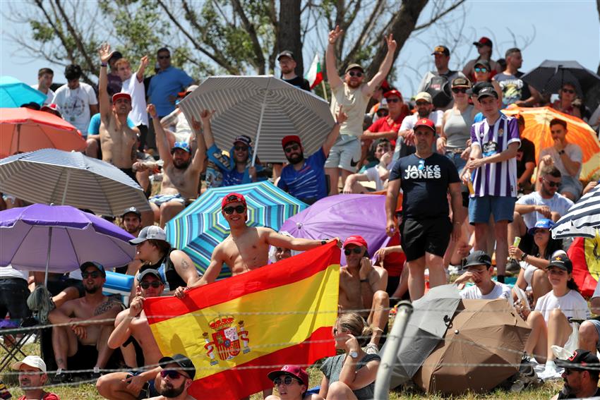 Fanatical f1 fans with flags