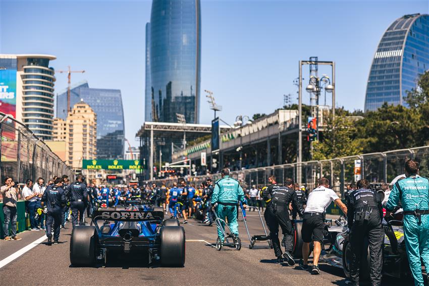 Baku City Circuit pit lane