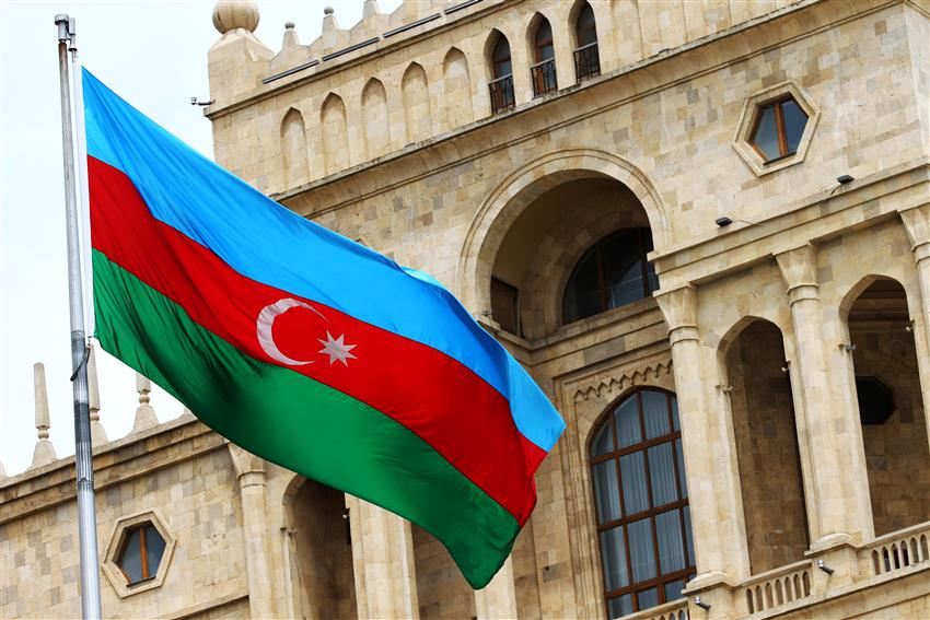 Azerbaijan Baku flag