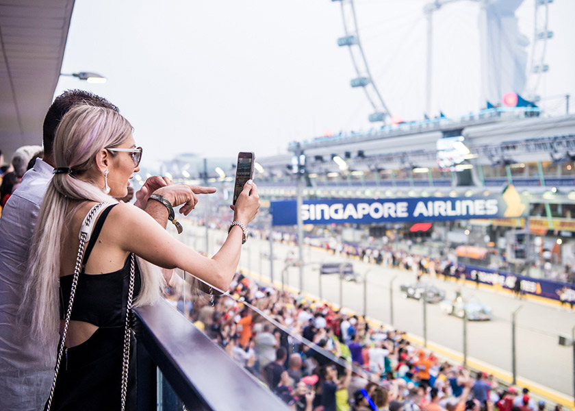 Singapore paddock club view