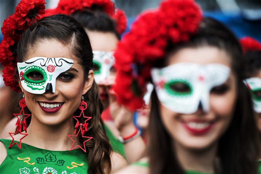 Mexico day of the dead girls