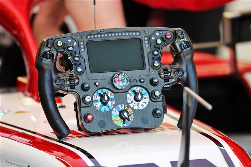Haas steering wheel