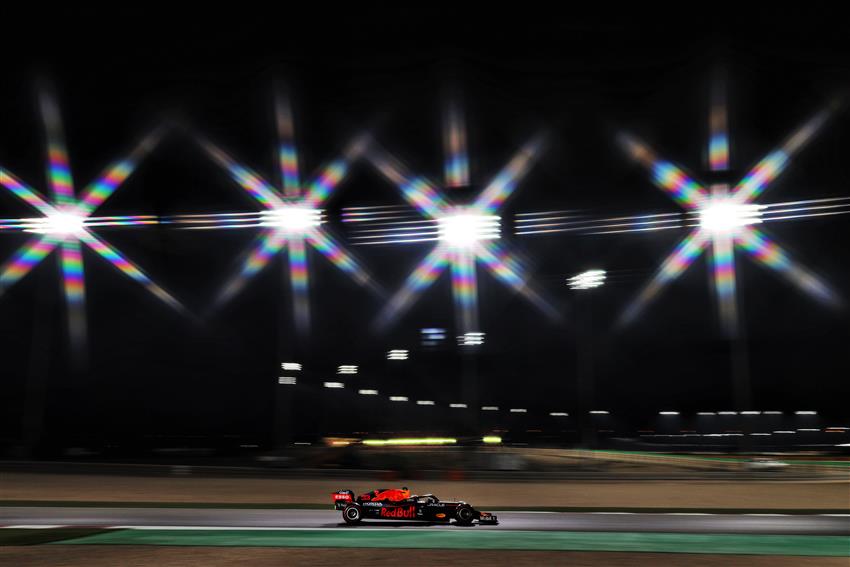 Dazzle lights on pit wall
