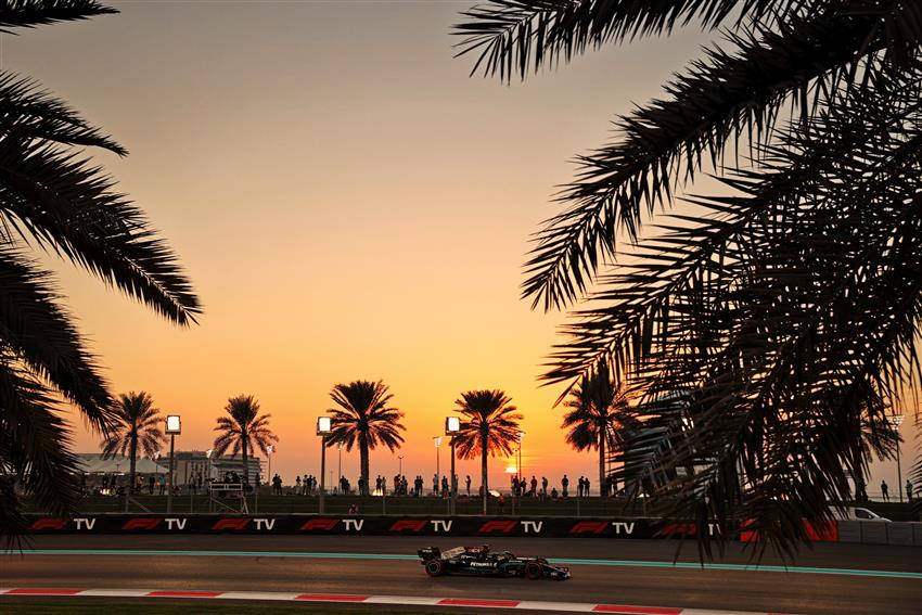 Peach Sunset F1 Car and Palm trees