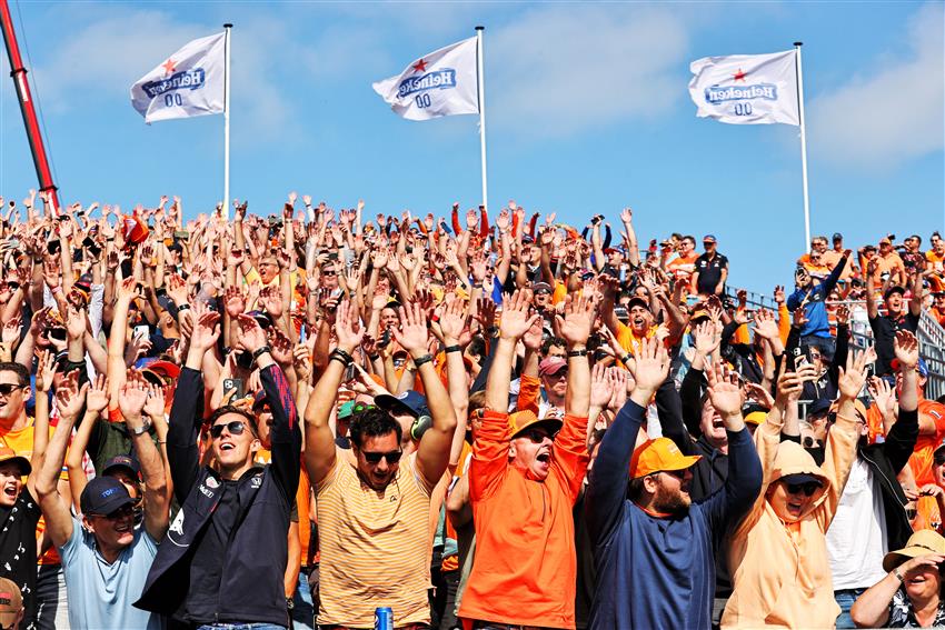 Dutch fans waving