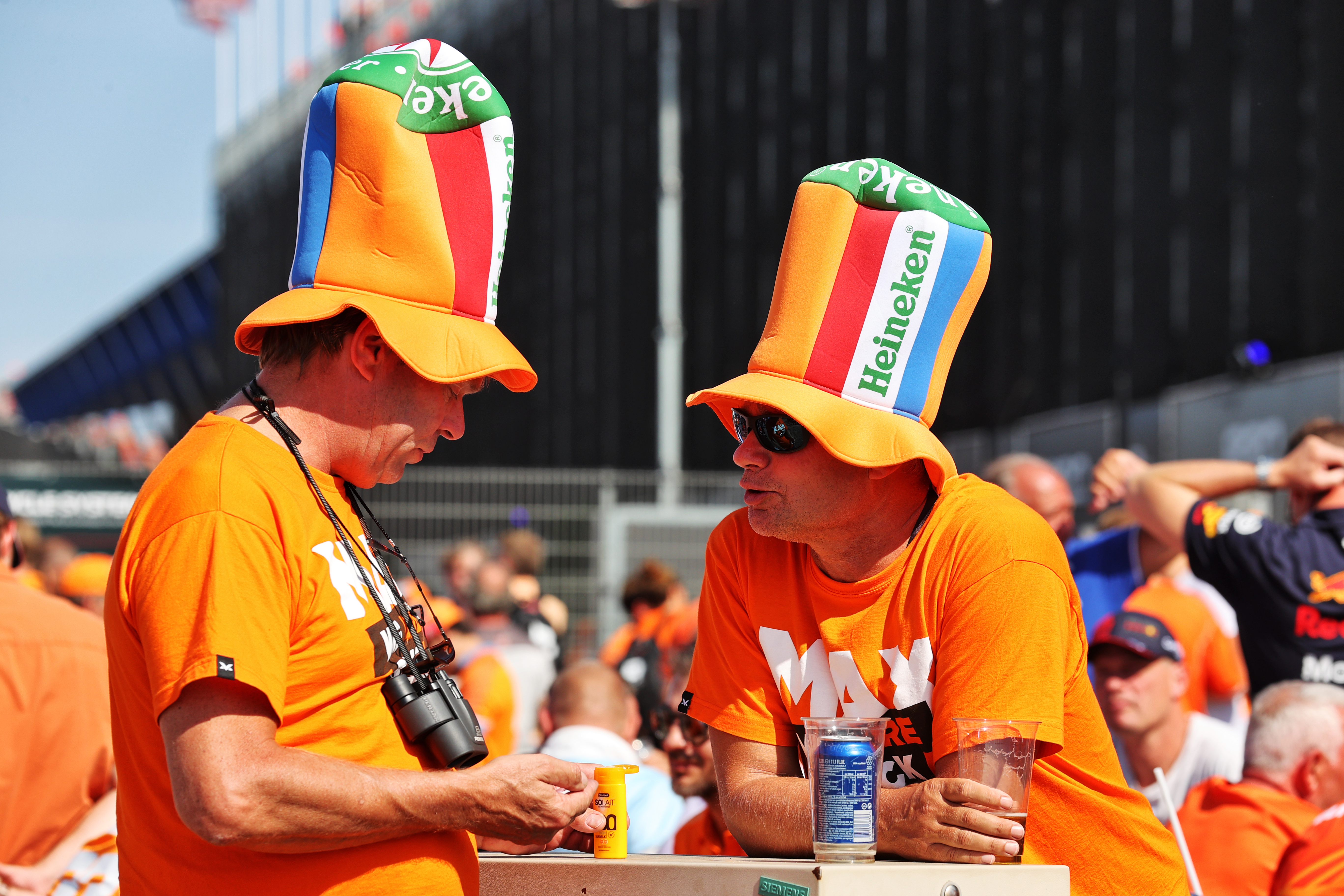 Fans with big hats